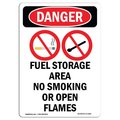Signmission Safety Sign, OSHA Danger, 24" Height, Aluminum, Fuel Storage Area No, Portrait OS-DS-A-1824-V-1269